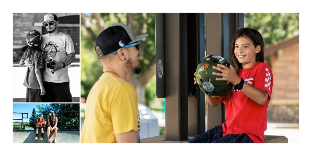 Boulder family Photography Services collage with soccer portrait and candid family moments